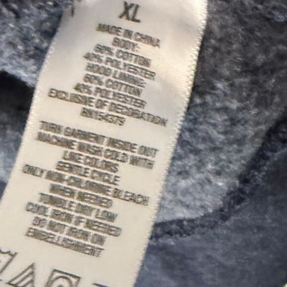 Aeropostale Y2k Style Navy Zip Up Hoodie Sweatshirt Logo Graphic‎ XL Full Zip - Picture 6 of 8